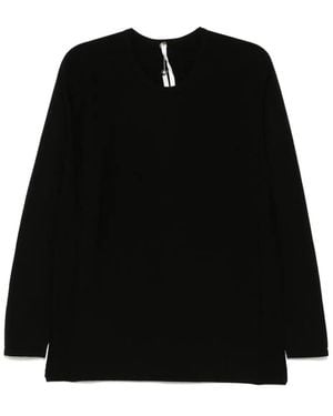 Label Under Construction Klassisches Langarmshirt - Schwarz
