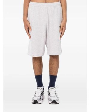 New Amsterdam Short En Coton Flow À Logo Brodé - White