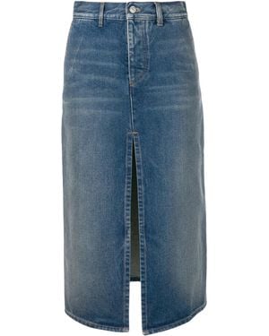 Balenciaga Front Slit Skirt - Blue