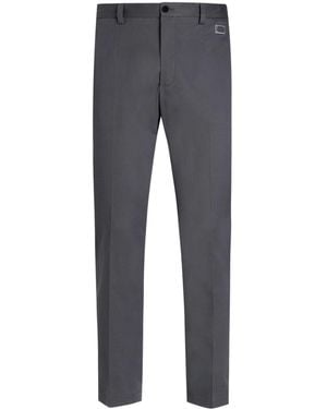 Dolce & Gabbana Logo-Plaque Trousers - Grey