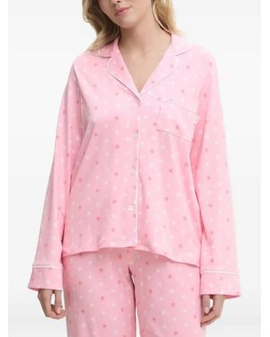 DKNY Pyjama mit Logo-Print (2er-Set) - Pink