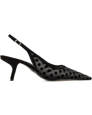 Sam Edelman Bianka Polka-Dot Slingback Court Shoes - Black