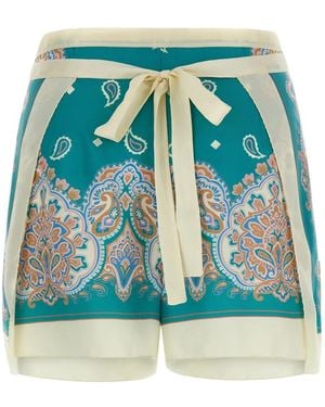 Pinko Merengue-Print Shorts - Green