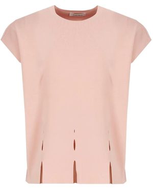 Kangra Blouse À Col Rond - Rose