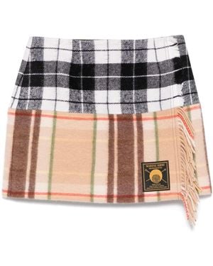 Marine Serre Tartan Mini Skirt - Black