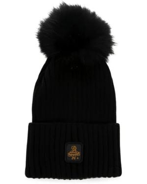 Refrigiwear Snowflake Pom-Pom Beanie Hat - Black
