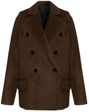 Stand Studio Wool-blend double-breasted jacket - Braun