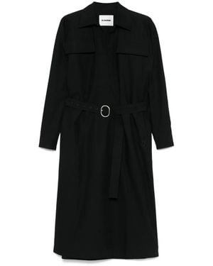 Jil Sander Midikleid Aus Baumwolle - Schwarz