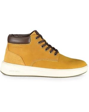 Lumberjack Lace-Up High-Top Trainers - Yellow