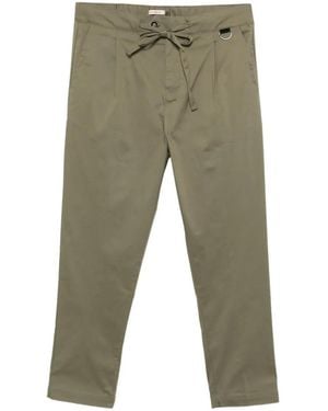 Officina 36 Drawstring-Waist Pleated Pants - Green