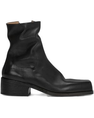 Marsèll Square-Toe Boots - Black