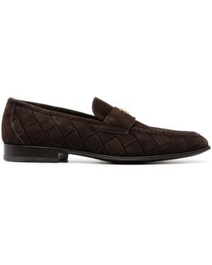 Roberto Cavalli Mocassini Con Placca Logo - Marrone
