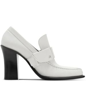 Burberry London Shield High-Heel Court Shoes - White