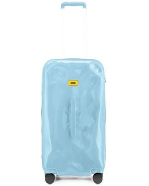 Crash Baggage Medium Trunk Dented-Effect Suitcase - Blue