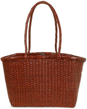 Dragon Diffusion Small B Weave Leather Tote Bag - Brown