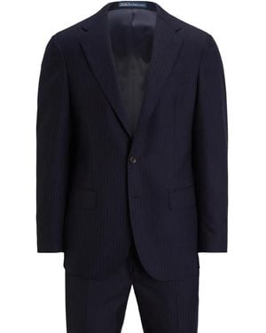 Polo Ralph Lauren Pinstriped Single-Breasted Suit - Blue