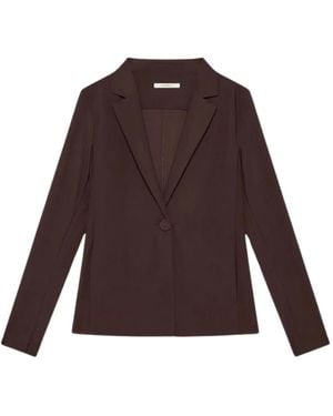 Maliparmi Single-Button Notched-Lapels Jacket - Brown