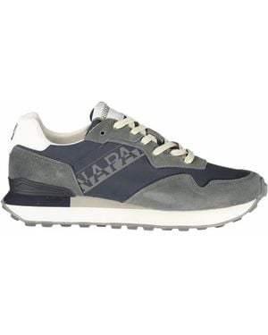 Napapijri Logo-Print Panelled Trainers - Grey