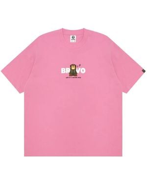 Aape By A Bathing Ape T-Shirt Bravo À Ornements - Rose