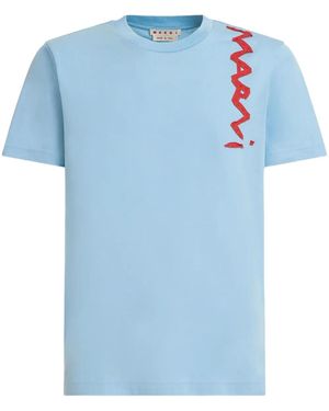 Marni レタリング Tシャツ - ブルー