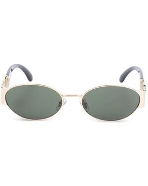 Versace Zonnebril Met Ovalen Montuur - Metallic