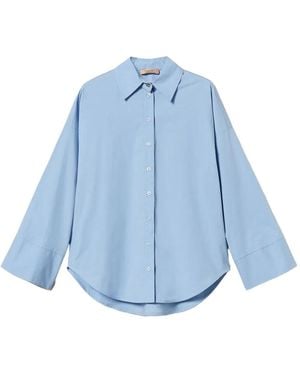 Twinset Wide-Cuff Button-Down Shirt - Blue