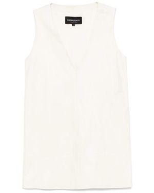 Cynthia Rowley Robe Downtown En Cuir - Blanc