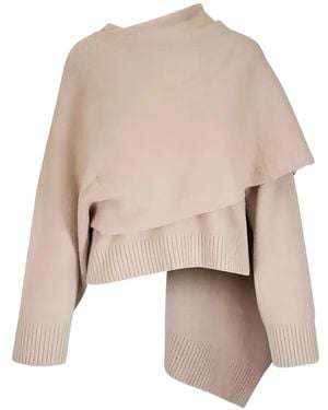 Altuzarra Palmer Asymmetric Draped Sweater - Natural