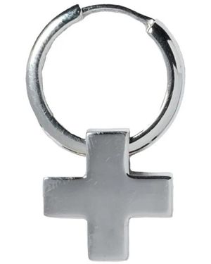Parts Of 4 Cross-Charm Hoop Earring - Metallic