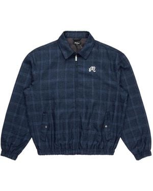 Malbon Golf Plaid Zip-Up Jacket - Blue