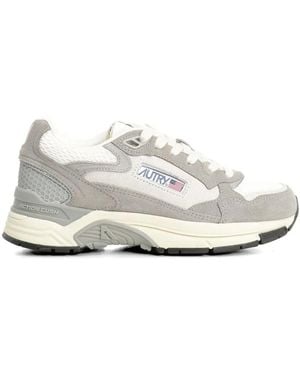 Autry Hyperway Suede Panelled Trainers - White