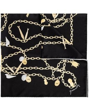 Givenchy Fular Con Motivo De Cadenas - Negro