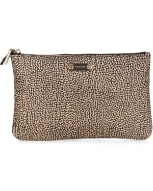 Borbonese Op Naturale Pouch - Grey