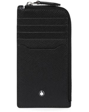 Montblanc Logo-Plaque Zipped Cardholder - Black