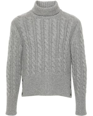 Thom Browne Kabelgebreide Coltrui - Grijs