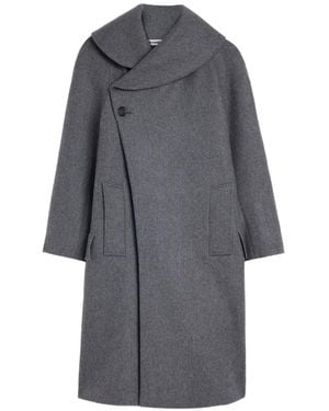 Jil Sander Double Wool Coat - Grey