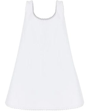 Rohe Scoop-Neck Scalloped Mini Dress - White