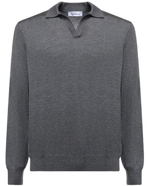 Galiana Wool Fine-Knit Top - Grey