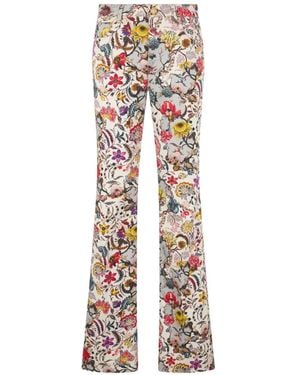Roberto Cavalli Florentine Flowers Trousers - White