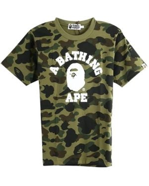 A Bathing Ape 1St Camo University T-Shirt - Green
