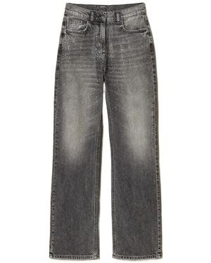 Twinset Rhinestone Five-Pocket Jeans - Gray