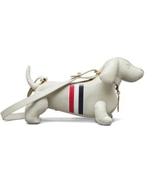 Thom Browne Pebble Grain Mini Hector Crossbody Bag - White
