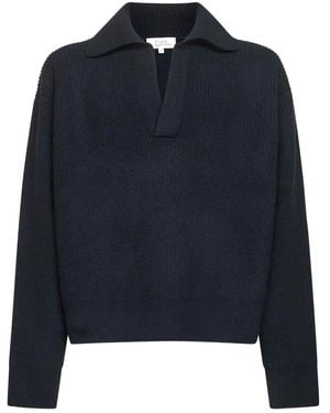 Studio Nicholson Ribbed polo-collar sweater - Blau