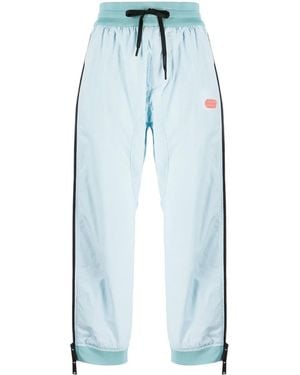 DSquared² Side-Zip Logo-Patch Pants - Blue