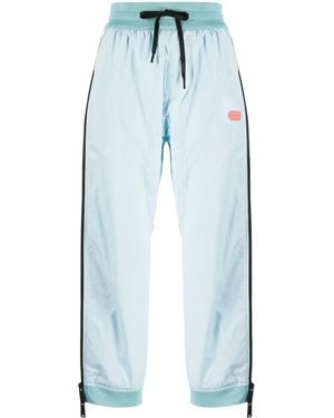 DSquared² Side-Zip Logo-Patch Pants - Blue
