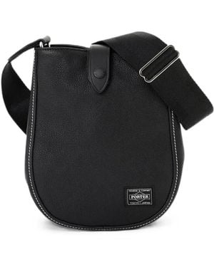 Porter-Yoshida and Co Bolso De Hombro Cisco Grande De Piel - Negro