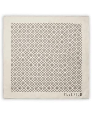 Peserico Geometric-Print Scarf - Natural
