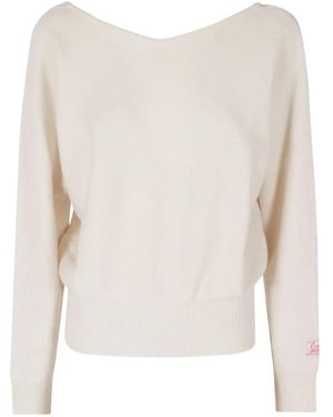 Essentiel Antwerp Jersey Kage Con Cuello En V - Blanco