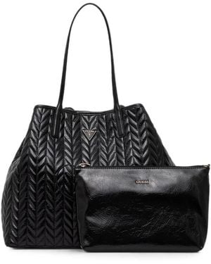 Guess Tote Bag Mit Logo-Schild - Schwarz