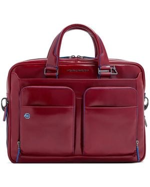Piquadro Top Handle Laptop Bag - Red